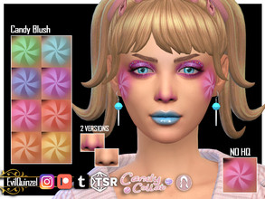 Sims 4 — Candy Blush by EvilQuinzel — Collaboration with Alfyy! Candy blush in 8 swatches! - Blush category; - Female and