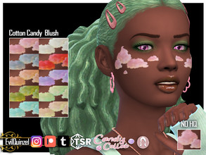 Sims 4 — Cotton Candy Blush by EvilQuinzel — Collaboration with Alfyy! An cotton candy blush in 10 swatches. - Blush