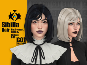 Sims 4 — Sibilla Hair by GoAmazons — >Base game compatible female hairstyle >Hat compatible >From Teen to Elder