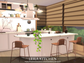 Sims 4 — Leila Kitchen by dasie22 — Leila Kitchen is an elegant, modern room. Please, use code "bb.moveobjects
