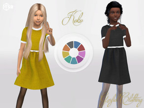 Sims 4 — Koko by Garfiel — - 9 colours - Everyday, party, formal - Base game compatible - HQ compatible