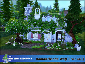 Sims 4 — Romantic She Wolf by Bozena — The house is located in the Moonwood Mill. Lot: 20 x 15 Value: $ 27 683 Lot type: