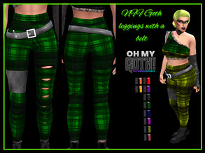 Sims 4 — Oh My Goth leggings with a belt by Nadiafabulousflow — Hi guys! This upload its a Goth leggings with a belt -
