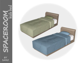 Sims 4 — Kids Bed by SSR99 — A slightly messy kids bed. Comes in several color options.