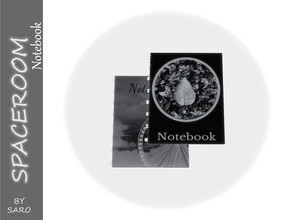 Sims 4 — Notebook by SSR99 — A decor notebook with several front pictures, mostly black and white apart from two. 