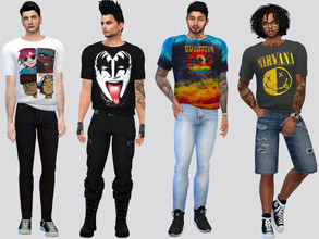 Sims 4 — Just Band Shirts by McLayneSims — TSR EXCLUSIVE Standalone item 8 Swatches MESH by Me NO RECOLORING Please don't