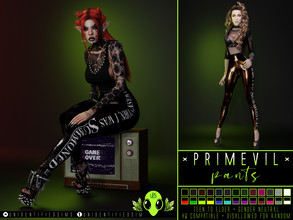 Sims 4 — Primevil Leather Pants by unidentifiedsims — New Mesh All Lods Female Teen - Adult 20 Swatches HQ Compatible