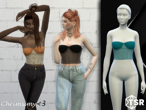 Sims 4 — Mesh Corset by chrimsimy — A corset with mesh parts in many colors and patterns! I hope you like it! Find me on