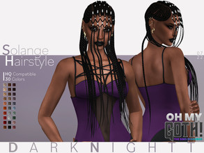 Sims 4 — Oh My Goth - Solange Hairstyle by DarkNighTt — Solange Hairstyle is a braided, stylish, gothic hairstyle. 30