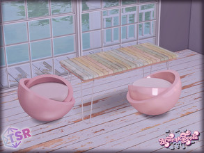 Sims 4 — Pink Mirror/Felicity VIP Request by ArwenKaboom — Set of objects that are turned from deco bowl to a chair and