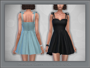 Sims 4 — Penelope Dress. by Pipco — A mini dress in 17 colors. Base Game Compatible New Mesh All Lods HQ Compatible