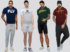 Sims 4 — Sports Hoodie Tees by McLayneSims — TSR EXCLUSIVE Standalone item 8 Swatches MESH by Me NO RECOLORING Please