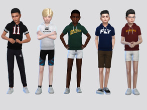 Sims 4 — Sports Hoodie Tees Boys by McLayneSims — TSR EXCLUSIVE Standalone item 8 Swatches MESH by Me NO RECOLORING