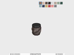 Sims 4 — Karaoke - Stool by Syboubou — This is a simple tool made of wood an velvet.