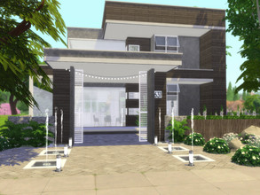 Sims 4 — Modern Noami by Suzz86 — Modern Home featuring kitchen,dining area and livingroom. 2 Bedroom 1 Bathroom 1 Office