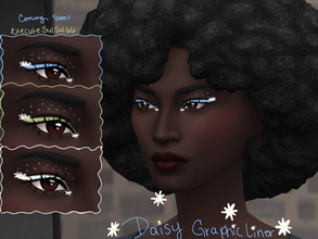 Sims 4 — Daisy Graphic Liner by executesulsul66 — Daisy Graphic Liner is for teen-elder. currently comes with blue,