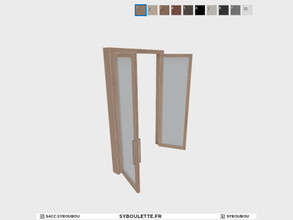 Sims 4 — A-frame - Double door (open) by Syboubou — This is a double door with glass (open version: works like an arch).