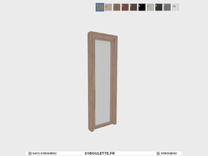 Sims 4 — A-frame - Single door (closed) by Syboubou — This is a single door with glass (closed version).