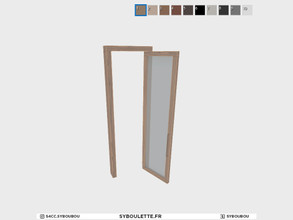 Sims 4 — A-frame - Single door (open) by Syboubou — This is a single door with glass (open version: works like an arch).