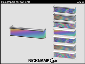 Sims 4 — Holographic bar set_BAR by NICKNAME_sims4 — Holographic bar set 9 package files. -Holographic bar set_BAR