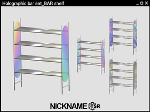 Sims 4 — Holographic bar set_BAR shelf by NICKNAME_sims4 — Holographic bar set 9 package files. -Holographic bar set_BAR