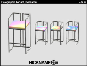 Sims 4 — Holographic bar set_BAR stool by NICKNAME_sims4 — Holographic bar set 9 package files. -Holographic bar set_BAR