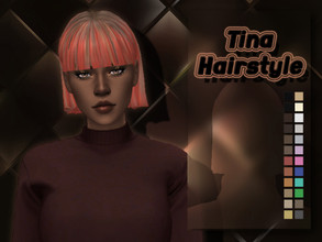 Sims 4 — Tina Hairstyle (Ombre) by _OPIA_ — Includes: All LODs All Hat Cuts Custom CAS Thumbnail <33