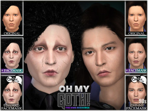 Sims 4 — SKIN - Edward and Johnny - Oh My Goth! by BAkalia — Hello :) Realistic facemask + body for sims. It works like a