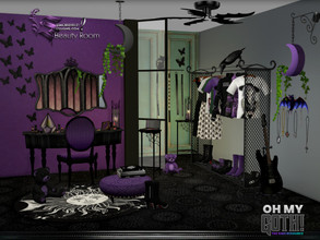 Sims 4 — Oh My Goth Beauty Room by SIMcredible! — This is the Goth beauty room, a place where your dark sims can stay to