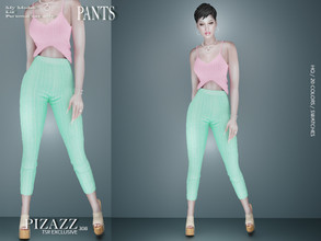 Sims 4 — Relaxed Cropped Pants by pizazz — Sims 4 games. Pic only shows 1 of 20 different styles. NEW MESH INCLUDED WITH