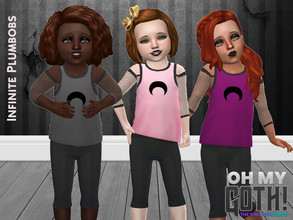Sims 4 — Oh My Goth - IP Toddler Moon Top (TODDLER STUFF) by InfinitePlumbobs — A Moon Print tank with Mesh Sleeving for