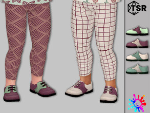 Sims 4 — Berry and Mint Lace-Ups by Pelineldis — Six cool lace-ups in shades of berry and mint for toddler girls.
