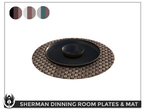Sims 4 — Sherman Dinning Room Plates & Mat by nemesis_im — Plates & Mat from Sherman Dinning Room Set - 3 Colors