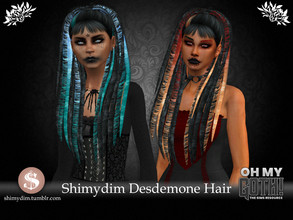 Sims 4 — Oh My Goth! Desdemone Hairstyle by Shimydimsims — Hi! I hope you will like this hair! It's long hairstyle with