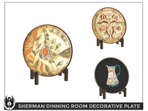 Sims 4 — Sherman Dinning Room Decorative Plate by nemesis_im — Decorative Plate from Sherman Dinning Room Set - 3 Colors
