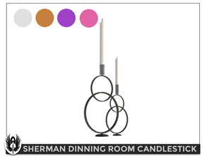Sims 4 — Sherman Dinning Room Candlestick by nemesis_im — Candlestick from Sherman Dinning Room Set - 4 Colors - Base