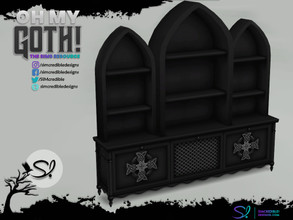 Sims 4 — Oh My Goth - Arken Bookshelf by SIMcredible! — Although there are no books on this design, we wanted to make it