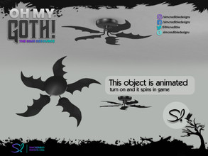 Sims 4 — Oh My Goth - Beauty Room Bat wings ceiling fan by SIMcredible! — by SIMcredibledesigns.com available at TSR 3