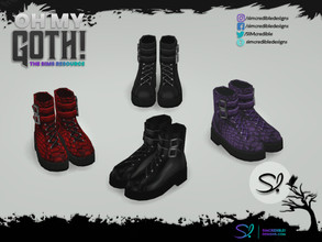 Sims 4 — Oh My Goth Decor and Accessories Shoes 1 boots by SIMcredible! — This is just decor, like all EA clutters. by