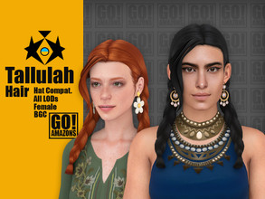 Sims 4 — Tallulah Hair by GoAmazons — >Base game compatible female hairstyle >Hat compatible >From Teen to Elder
