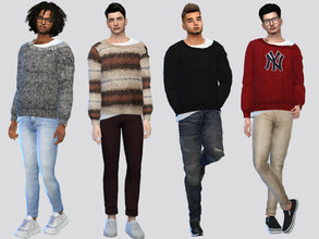Sims 4 — Cedric Sweaters by McLayneSims — TSR EXCLUSIVE Standalone item 8 Swatches MESH by Me NO RECOLORING Please don't