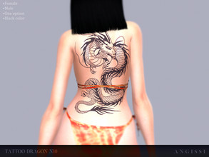 Sims 4 — Tattoo Dragon N10 by ANGISSI — * HQ compatible * Female + Male * Works with all skins * Custom thumbnail