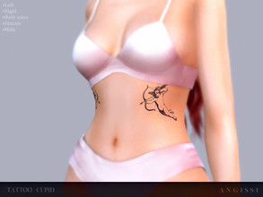 Sims 4 — Tattoo Cupid by ANGISSI — * 3 black options(both sides, separately right and left) * HQ compatible * FEMALE+MALE