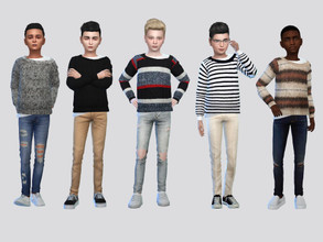 Sims 4 — Cedric Sweaters Boys by McLayneSims — TSR EXCLUSIVE Standalone item 8 Swatches MESH by Me NO RECOLORING Please