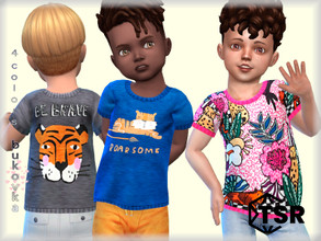 Sims 4 — T_Shirt Rrrr by bukovka — Shirt for babies. Installed standalone, suitable for the base game. Designed for boy.