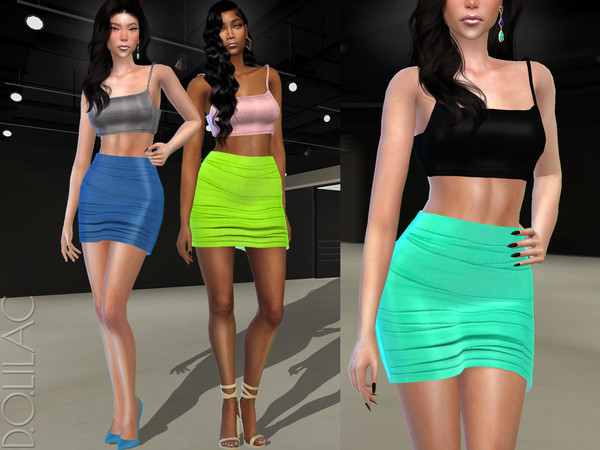 Sims 4 — Spaghetti Strap Crop Top DO472 by DOLilac — Custom thumbnail New Mesh 8 Colors Adult-Elder-Teen-Young Adult For
