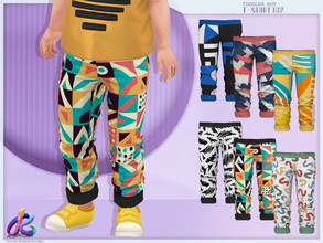 Sims 4 — Toddler Boy Pants 167 by RobertaPLobo — :: Toddler Pants 167 - TS4 :: 6 swatches :: Only for boys :: Custom
