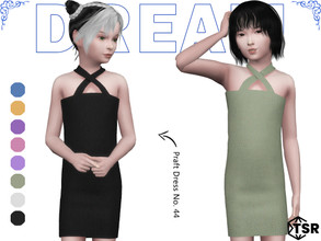 Sims 4 — Dress No. 44 by Praft — Praft Dress No. 44 - 8 Colors - New Mesh (All LODs) - All Texture Maps - HQ Compatible -