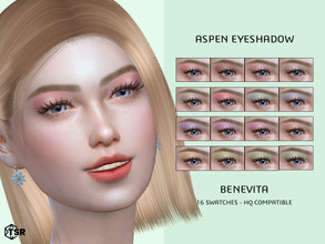 Sims 4 — Aspen Eyeshadow [HQ] by Benevita — Aspen Eyeshadow HQ Mod Compatible 16 Swatches I hope you like!