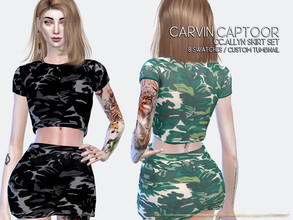 Sims 4 — ALLYN SKIRT SET by carvin_captoor — Created for sims4 Original Mesh All Lod 8 Swatches Don't Recolor And Claim